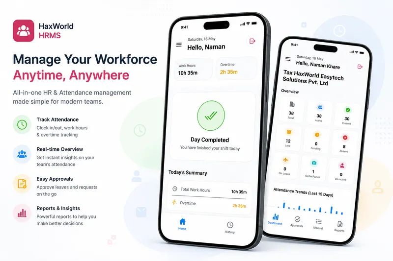HaxWorld HRMS interface